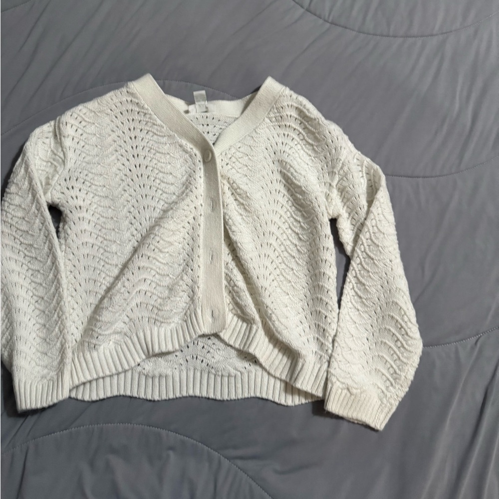 Elegant White Knit Sweater